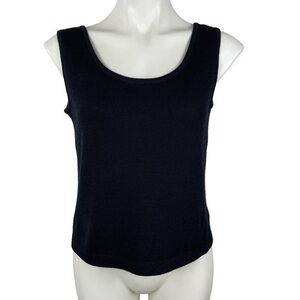 Vintage St. John Knit Tank Top - Women Small | Color Black